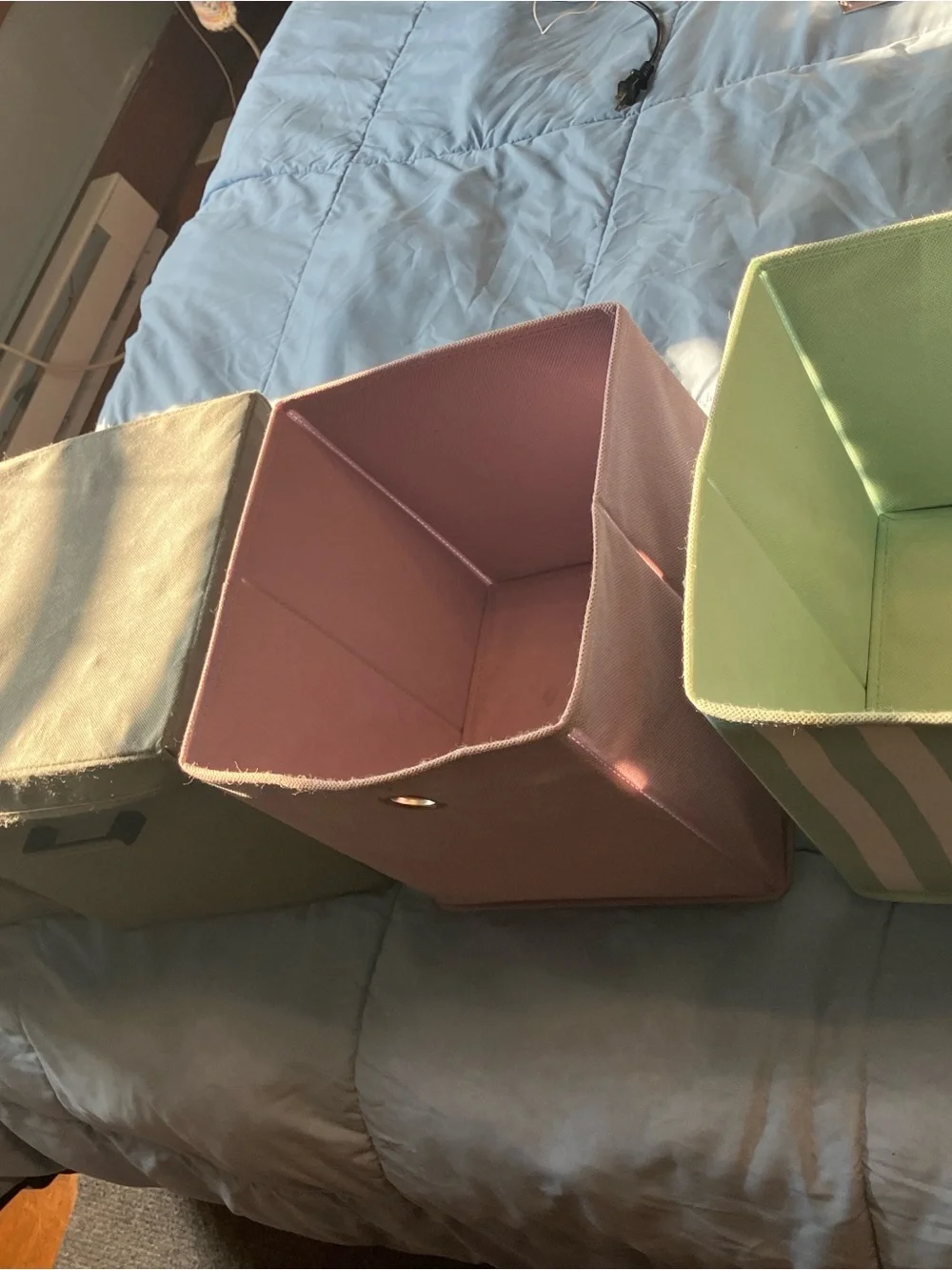 Home Accents Pink Fabric Storage Cube - Collapsible Organizer Set